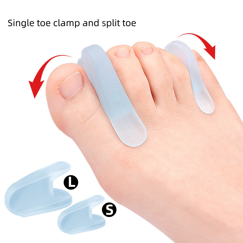 1 Pair Foot Care Tool Gel Separators Toe Separators Hallux Valgus Bunions Adjuster Διορθωτής σιλικόνης Thumb Orthotics Protector Straighten