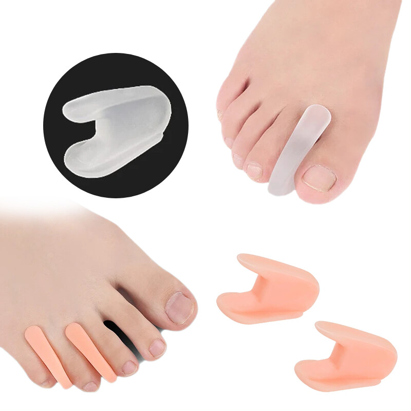 1 Pair Foot Care Tool Gel Separators Toe Separators Hallux Valgus Bunions Adjuster Διορθωτής σιλικόνης Thumb Orthotics Protector Straighten