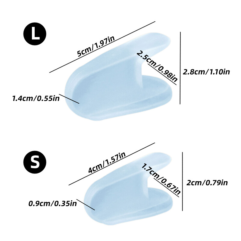 1 Pair Foot Care Tool Gel Separators Toe Separators Hallux Valgus Bunions Adjuster Διορθωτής σιλικόνης Thumb Orthotics Protector Straighten