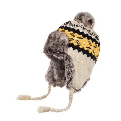 Nova zimska kapa Bomber Kapa Šešir Žene Muškarci Topla snježna kapa s krznenim pompom Vjetrootporna pletena naušnica Trapper Djevojka Kapa za vanjske prilike Poklon