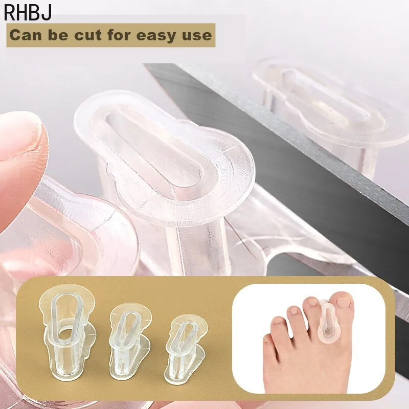 RHBJ 2pcs=1 Pair Thumb and Foot Care Corrector Διορθωτή επικάλυψης σιλικόνης για διόρθωση με κλιπ Pad Toe Separators