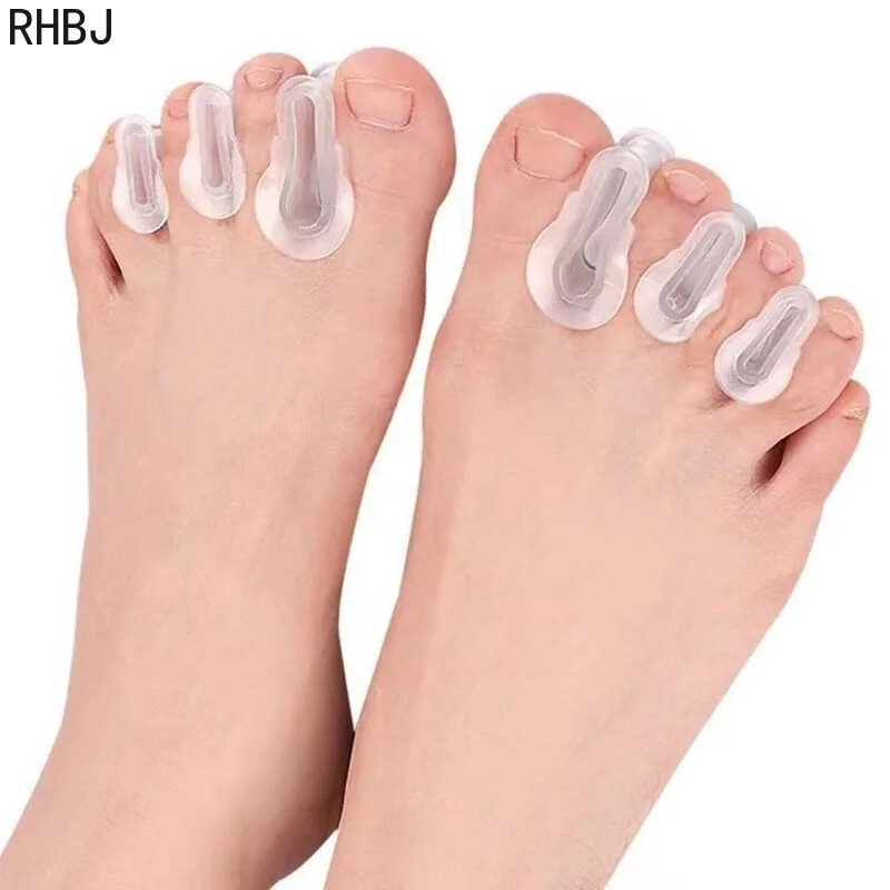 RHBJ 2pcs=1 Pair Thumb and Foot Care Corrector Διορθωτή επικάλυψης σιλικόνης για διόρθωση με κλιπ Pad Toe Separators