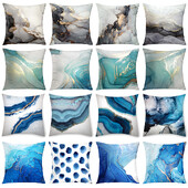 Modernus pagalvėlės užvalkalas pilkas mėlynas rudas agatas marmurinis aukso folijos pagalvės užvalkalas namų dekoravimas sofa pagalvė