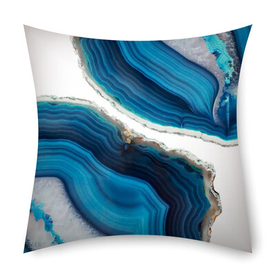 Modernus pagalvėlės užvalkalas pilkas mėlynas rudas agatas marmurinis aukso folijos pagalvės užvalkalas namų dekoravimas sofa pagalvė