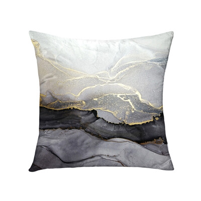 Modernus pagalvėlės užvalkalas pilkas mėlynas rudas agatas marmurinis aukso folijos pagalvės užvalkalas namų dekoravimas sofa pagalvė