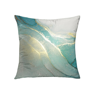 Modernus pagalvėlės užvalkalas pilkas mėlynas rudas agatas marmurinis aukso folijos pagalvės užvalkalas namų dekoravimas sofa pagalvė