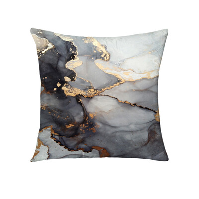 Modernus pagalvėlės užvalkalas pilkas mėlynas rudas agatas marmurinis aukso folijos pagalvės užvalkalas namų dekoravimas sofa pagalvė