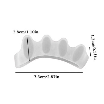 2 бр. Силиконови разделители за крака Гъвкав гел Разделител за пръстите на краката Облекчаване на болката Коректор за пръстите на краката Аксесоари за грижа за краката Носен ден и нощ