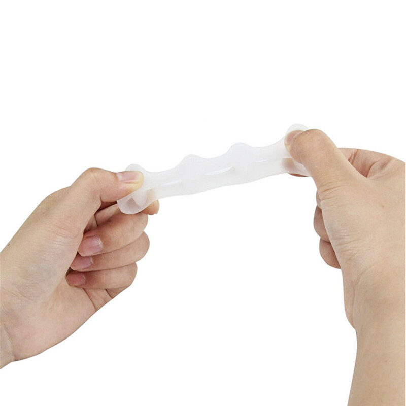 2vnt silikoniniai pėdų skirtuvai Lankstus gelis pirštų atskyriklis skausmą malšinantis pirštų korektorius pėdų priežiūros priedai, tinkami dėvėti dieną ir naktį