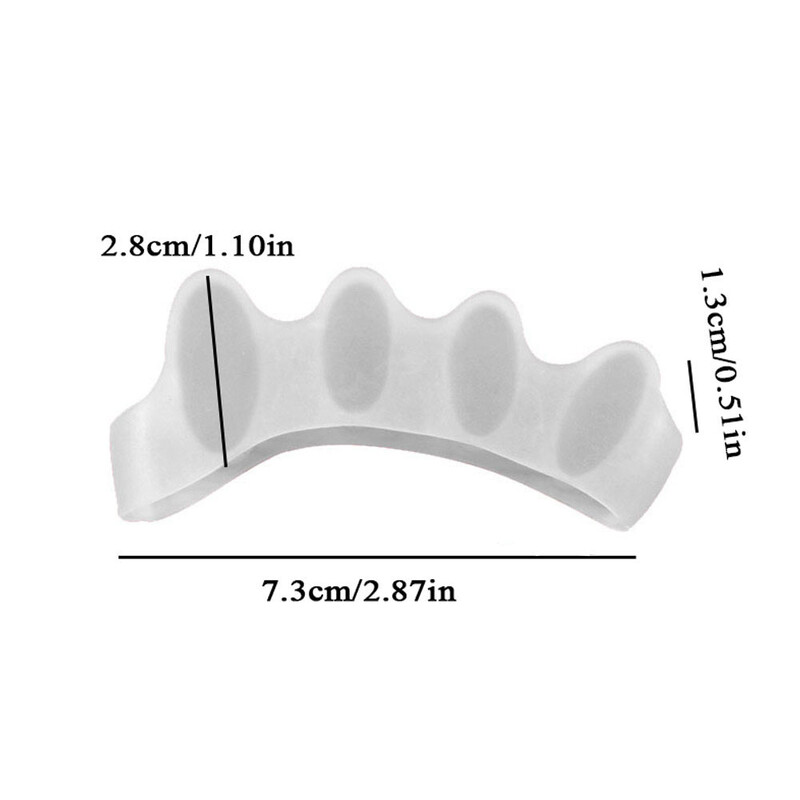 2vnt silikoniniai pėdų skirtuvai Lankstus gelis pirštų atskyriklis skausmą malšinantis pirštų korektorius pėdų priežiūros priedai, tinkami dėvėti dieną ir naktį