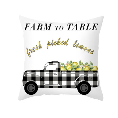 Ljetna voćna jastučna navlaka jastučnica u obliku šartreza, limun, slova, ukras, kauč, nordijski dom