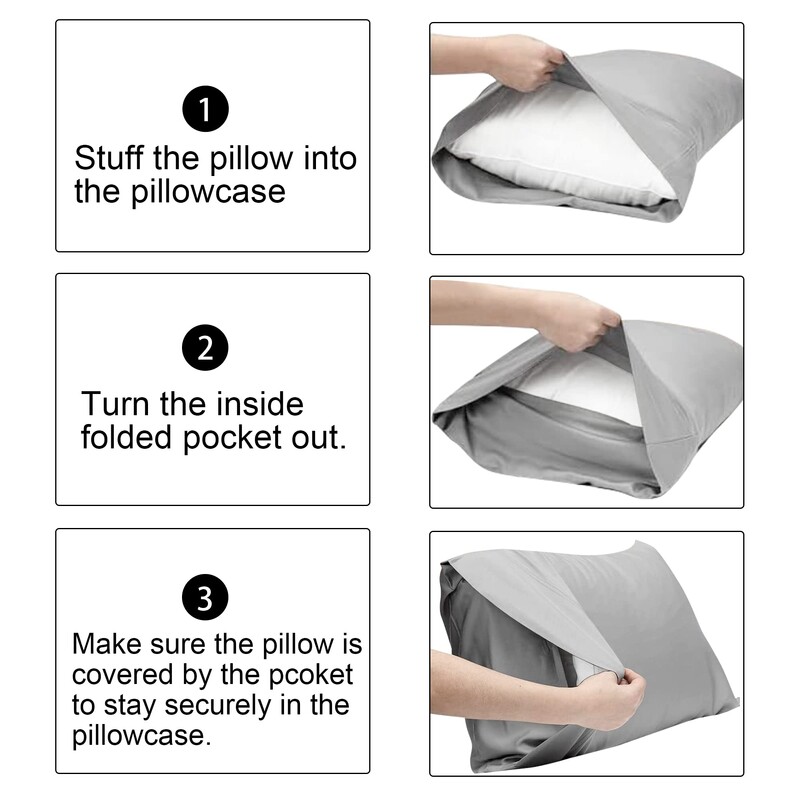 2 kom lagane, super mekane jastučnice od mikrovlakana, 29 inča D x 19 inča W, paket od 2 mekane udobne jastučnice