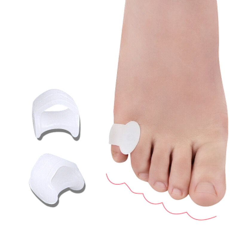 2pcs=1pair Separator Finger Feet Care Protector Silicone Toe Orthopedic Products Bunion Corrector Hallux Valgus For Pedicure