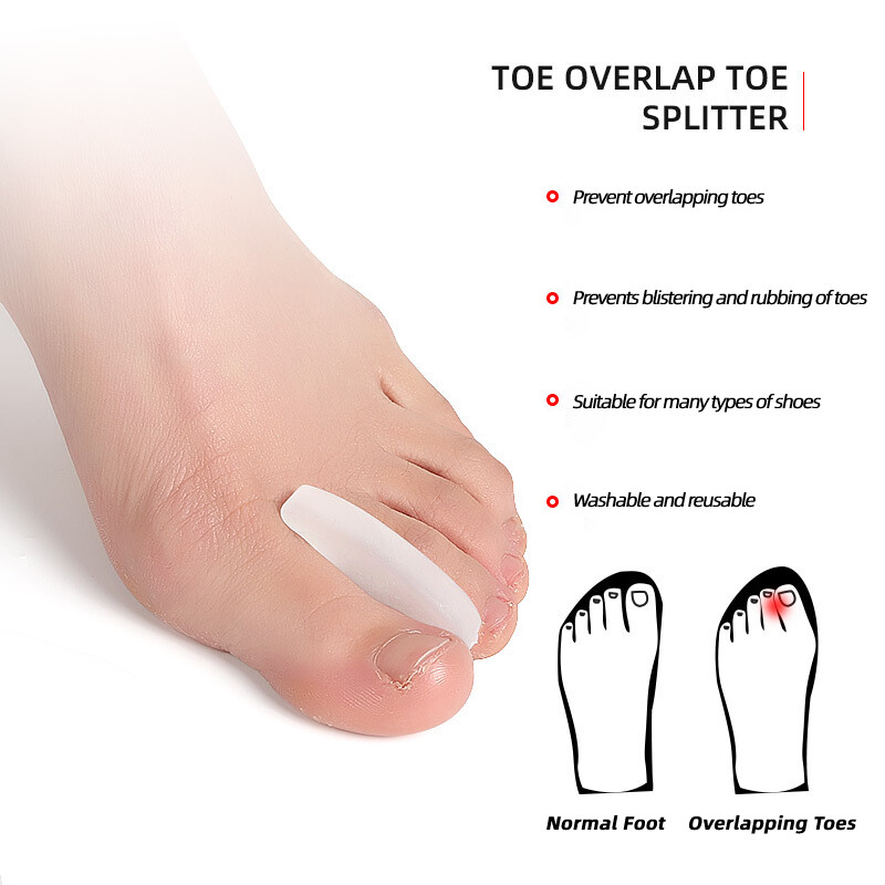 2 τεμάχια=1 ζεύγος Foot Care Separator Toe Adjuster Gel Thumb Spacer Protector Bunions Hallux Valgus Corrector Orthotics