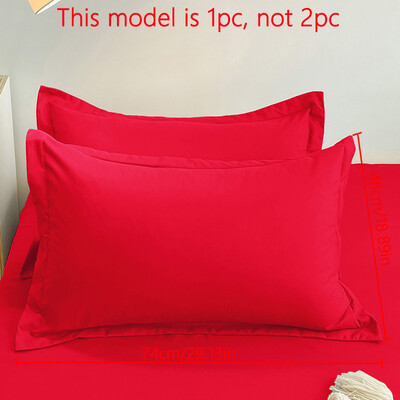 1 κομμάτι μαξιλαροθήκη ματ μονόχρωμη, μαλακή μαξιλαροθήκη με στεγανοποίηση φακέλου για κρεβατοκάμαρα, κλινοσκεπάσματα