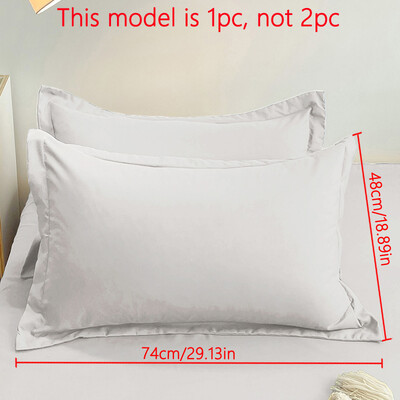 1 κομμάτι μαξιλαροθήκη ματ μονόχρωμη, μαλακή μαξιλαροθήκη με στεγανοποίηση φακέλου για κρεβατοκάμαρα, κλινοσκεπάσματα