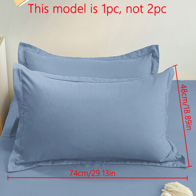 1 κομμάτι μαξιλαροθήκη ματ μονόχρωμη, μαλακή μαξιλαροθήκη με στεγανοποίηση φακέλου για κρεβατοκάμαρα, κλινοσκεπάσματα