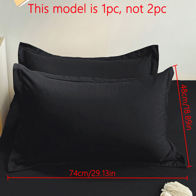1 κομμάτι μαξιλαροθήκη ματ μονόχρωμη, μαλακή μαξιλαροθήκη με στεγανοποίηση φακέλου για κρεβατοκάμαρα, κλινοσκεπάσματα