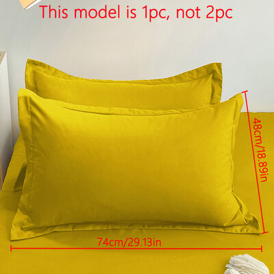 1 κομμάτι μαξιλαροθήκη ματ μονόχρωμη, μαλακή μαξιλαροθήκη με στεγανοποίηση φακέλου για κρεβατοκάμαρα, κλινοσκεπάσματα