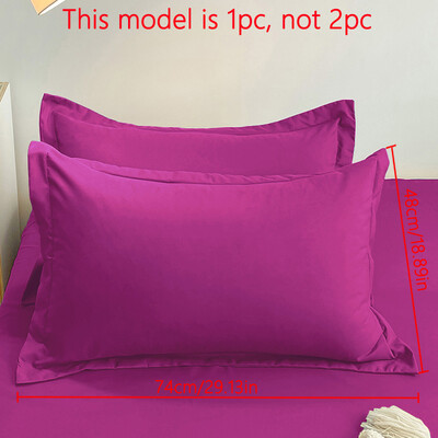 1 κομμάτι μαξιλαροθήκη ματ μονόχρωμη, μαλακή μαξιλαροθήκη με στεγανοποίηση φακέλου για κρεβατοκάμαρα, κλινοσκεπάσματα