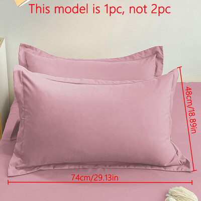 1 κομμάτι μαξιλαροθήκη ματ μονόχρωμη, μαλακή μαξιλαροθήκη με στεγανοποίηση φακέλου για κρεβατοκάμαρα, κλινοσκεπάσματα