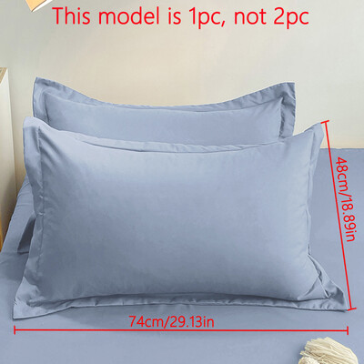 1 κομμάτι μαξιλαροθήκη ματ μονόχρωμη, μαλακή μαξιλαροθήκη με στεγανοποίηση φακέλου για κρεβατοκάμαρα, κλινοσκεπάσματα