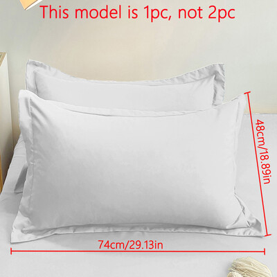 1 κομμάτι μαξιλαροθήκη ματ μονόχρωμη, μαλακή μαξιλαροθήκη με στεγανοποίηση φακέλου για κρεβατοκάμαρα, κλινοσκεπάσματα