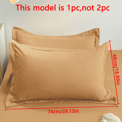 1 κομμάτι μαξιλαροθήκη ματ μονόχρωμη, μαλακή μαξιλαροθήκη με στεγανοποίηση φακέλου για κρεβατοκάμαρα, κλινοσκεπάσματα