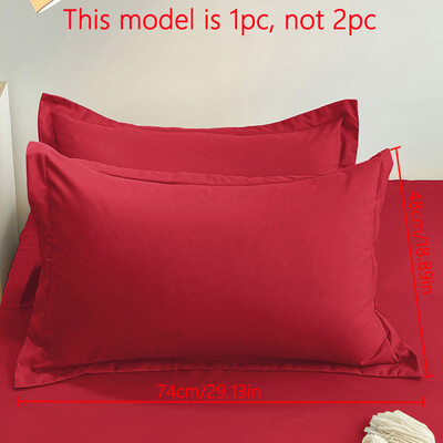 1 κομμάτι μαξιλαροθήκη ματ μονόχρωμη, μαλακή μαξιλαροθήκη με στεγανοποίηση φακέλου για κρεβατοκάμαρα, κλινοσκεπάσματα