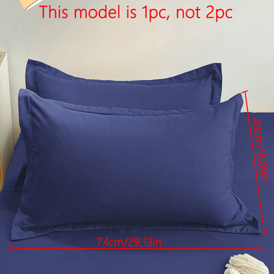 1 κομμάτι μαξιλαροθήκη ματ μονόχρωμη, μαλακή μαξιλαροθήκη με στεγανοποίηση φακέλου για κρεβατοκάμαρα, κλινοσκεπάσματα