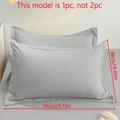 1 κομμάτι μαξιλαροθήκη ματ μονόχρωμη, μαλακή μαξιλαροθήκη με στεγανοποίηση φακέλου για κρεβατοκάμαρα, κλινοσκεπάσματα