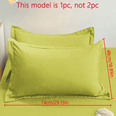 1 κομμάτι μαξιλαροθήκη ματ μονόχρωμη, μαλακή μαξιλαροθήκη με στεγανοποίηση φακέλου για κρεβατοκάμαρα, κλινοσκεπάσματα