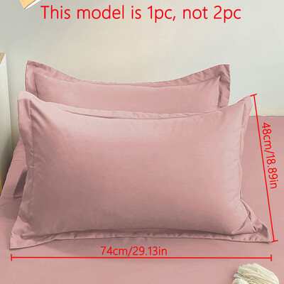 1 κομμάτι μαξιλαροθήκη ματ μονόχρωμη, μαλακή μαξιλαροθήκη με στεγανοποίηση φακέλου για κρεβατοκάμαρα, κλινοσκεπάσματα