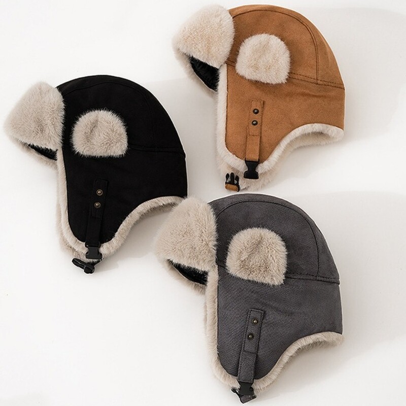Zimski topli Lei Feng šešir Biciklistički zadebljani plišani šešir Hladan sjeveroistočni šešir Korejski štitnik za uši Šešir za zaštitu uha Ženski/muški