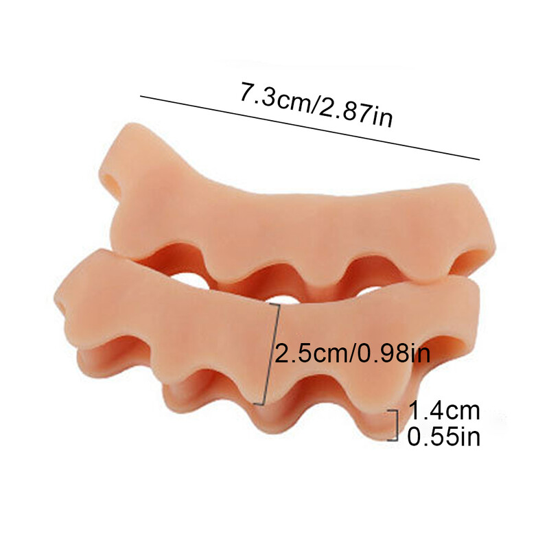 Gel Spreaders Separator Silicone Bunion Correctors for Bent Claw Curved toes Ισιωτικά δακτύλων για γυναίκες & άντρες Εργαλείο περιποίησης ποδιών