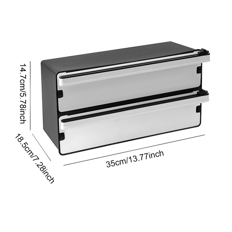 2 in 1 korduvtäidetav toidukile jaotur koos lõikuriga mähise jaoturiga toidu pakendamiseks restoranis köögisahtli jaoks