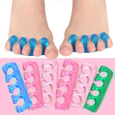 Silikona purngalu smērētāji nagu lakas uzklāšanai 2gab Mīkstie pirkstu pirkstu atdalītāji 2.6*9.2cm Soft Gel Toe spacers Nagu instrumenti RT%