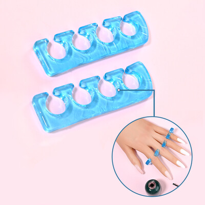 Διανομείς δακτύλων σιλικόνης για εφαρμογή βερνικιού νυχιών 2τμχ Soft Finger Toe Separators 2,6*9,2cm Soft Gel Toe Spacers Nail Tools RT%