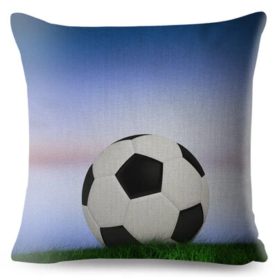 Κάλυμμα μαξιλαροθήκης ποδοσφαίρου κινουμένων σχεδίων Τετράγωνο κάλυμμα μαξιλαριού με δέρμα ροδακινί Διακόσμηση σπιτιού