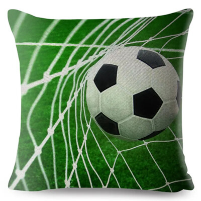 Κάλυμμα μαξιλαροθήκης ποδοσφαίρου κινουμένων σχεδίων Τετράγωνο κάλυμμα μαξιλαριού με δέρμα ροδακινί Διακόσμηση σπιτιού