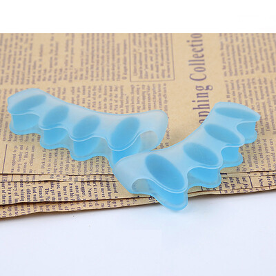 2Pcs=1Pair Black Orthopedic Product Silicone Separator Gel Protector Toe Bunion Corrector Foot Finger Iighter Pedicure