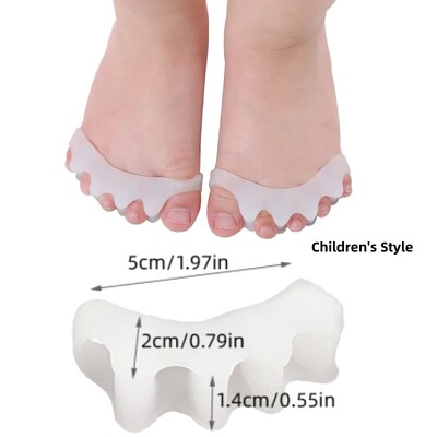 2Pcs=1Pair Black Orthopedic Product Silicone Separator Gel Protector Toe Bunion Corrector Foot Finger Iighter Pedicure