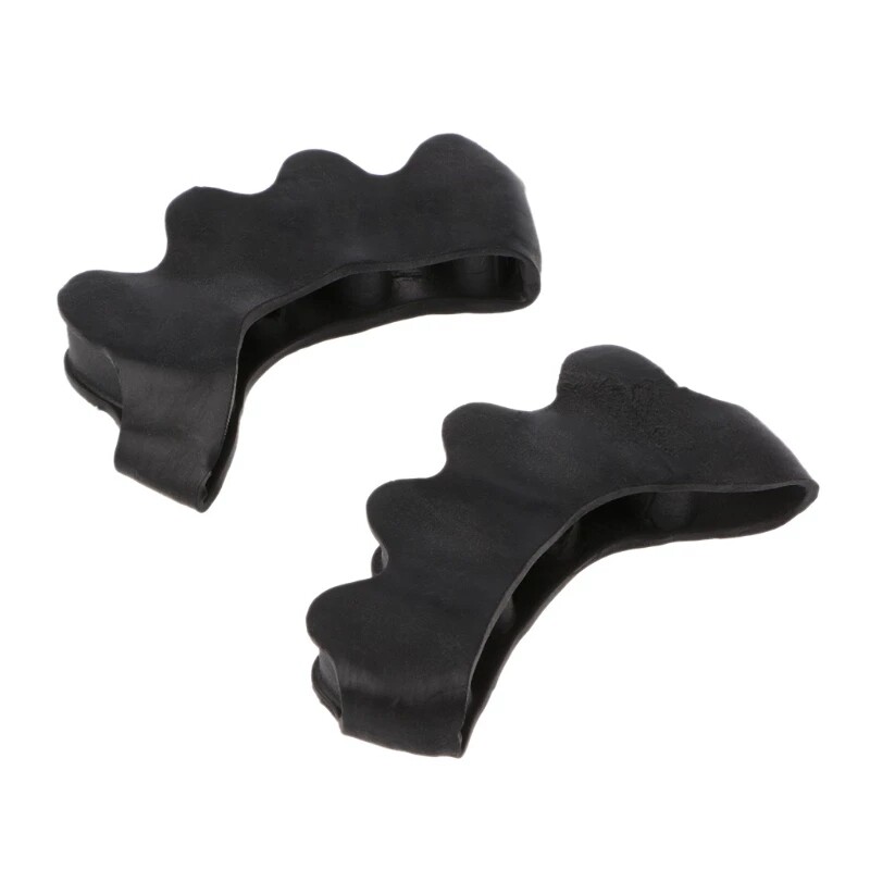2Pcs=1Pair Black Orthopedic Product Silicone Separator Gel Protector Toe Bunion Corrector Foot Finger Iighter Pedicure
