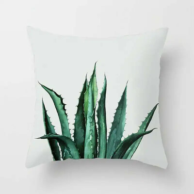 Τροπικά φυτά Cactus Monstera Καλοκαιρινό Διακοσμητικό Ριχτάρι Μαξιλαροθήκη Κάλυμμα Μαξιλαροθήκης Φύλλο Φοίνικας Πράσινη διακόσμηση σπιτιού