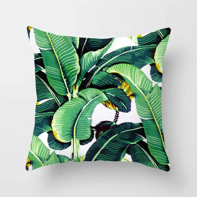 Τροπικά φυτά Cactus Monstera Καλοκαιρινό Διακοσμητικό Ριχτάρι Μαξιλαροθήκη Κάλυμμα Μαξιλαροθήκης Φύλλο Φοίνικας Πράσινη διακόσμηση σπιτιού