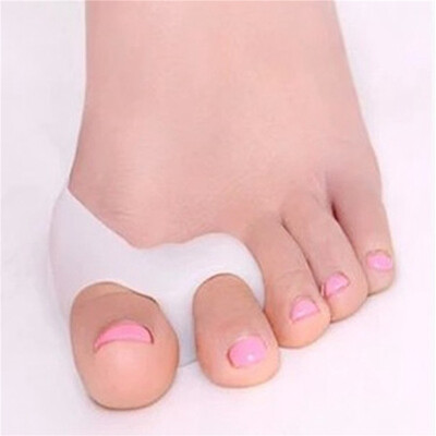 2Gb Silikona gēla īkšķu korektors Bunion Little Toe Protector atdalītājs Hallux Valgus pirkstu taisnotājs pēdu kopšanai.