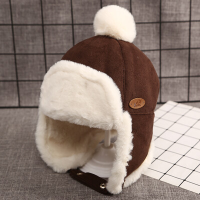 Топла шапка Pilot Trooper hat Мъжка шапка от изкуствен кашмир Руска ушанка Топли шапки Зимни шапки за сняг Ски