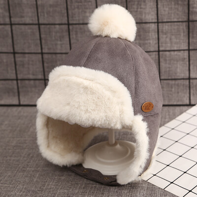 Топла шапка Pilot Trooper hat Мъжка шапка от изкуствен кашмир Руска ушанка Топли шапки Зимни шапки за сняг Ски