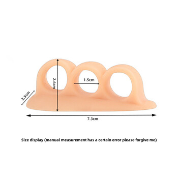 2 части = 1 чифт Силиконов сплитер Грижа за краката Гел Чук Поддържащи подложки за пръстите Бунион Коректор Коректор Ортопедични консумативи Разделители