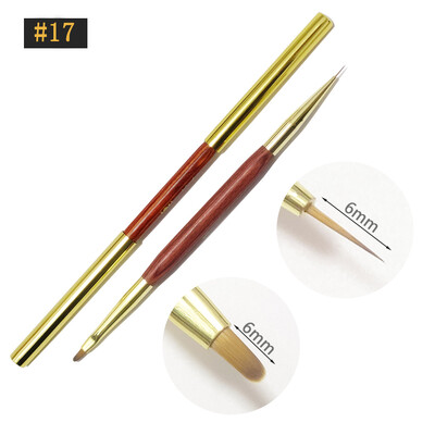 Βούρτσα νυχιών διπλής όψης Ακρυλικά πινέλα νυχιών Επαγγελματικά βερνίκια νυχιών με τζελ Εργαλεία μανικιούρ ζωγραφικής λουλουδιών